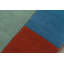 Tapis vert / bleu / orange en laine touffeté à la main Ayano-22289172