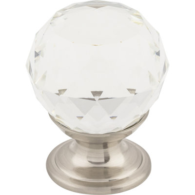 Wine Crystal 1 1/8" Diameter Round Knob