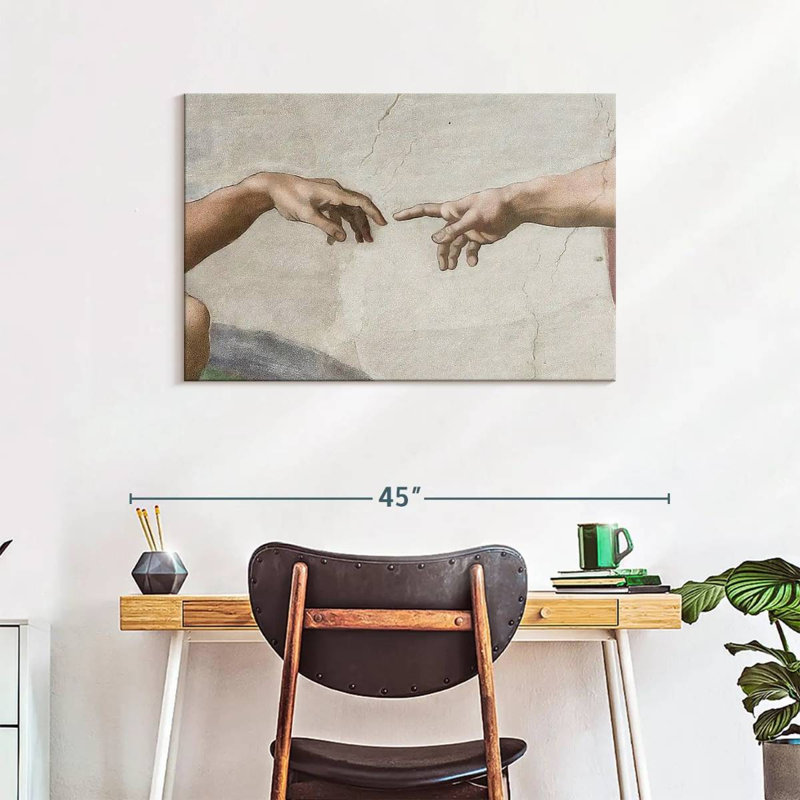 Mains de Leisha de Dieu et Adam, H 24 po x l 36 po