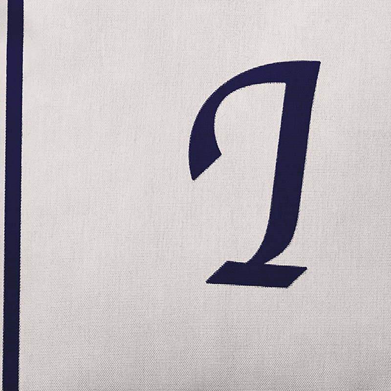 Reversible Throw Pillow, 26"x26", Navy Blue/White, I