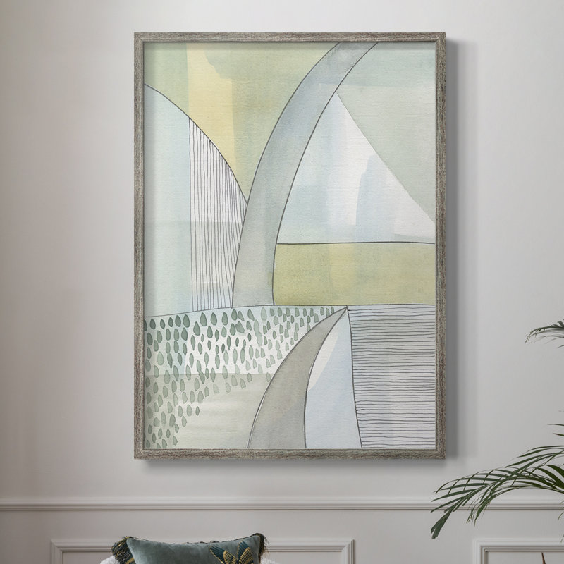 Mint Reflection II Framed Print - Solid Wood, 11" H x 9" W