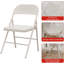 Metal Folding Chairs, All-Steel Portable Foldable Chairs for Home Office Events, Stackable, Black-1628824943