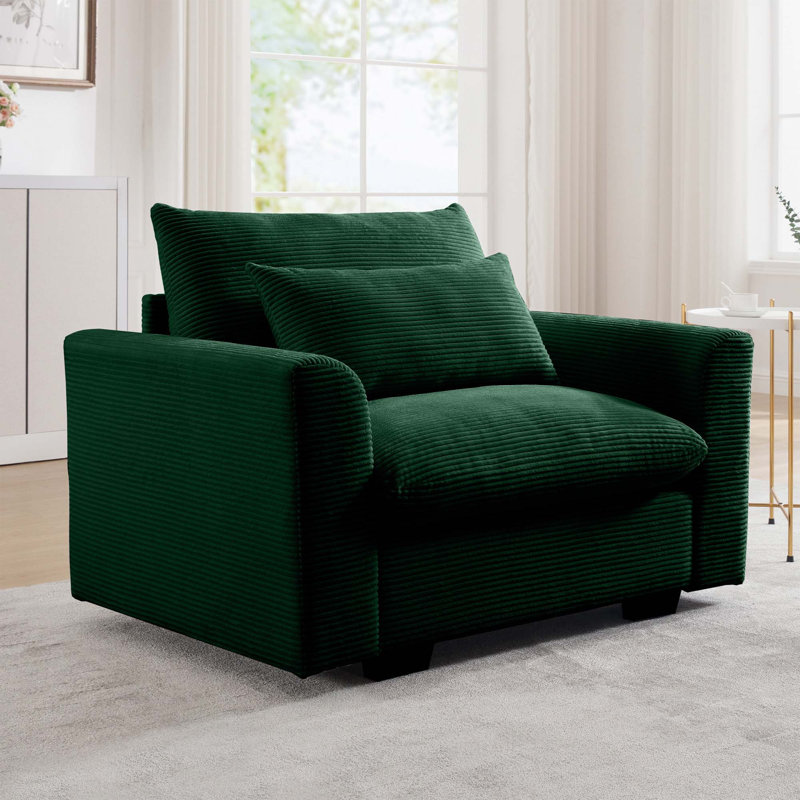 Fauteuil d'appoint Corduroy, Vert