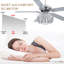 Ventilateur de plafond en cristal 52 po avec lumières et télécommande, ventilateur de plafond réversible à 6 vitesses Joahnna-829647831-829647833