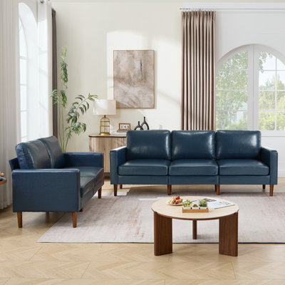 Ensemble de salon moderne avec causeuse et canapé 3 places, canapé Mid-Century