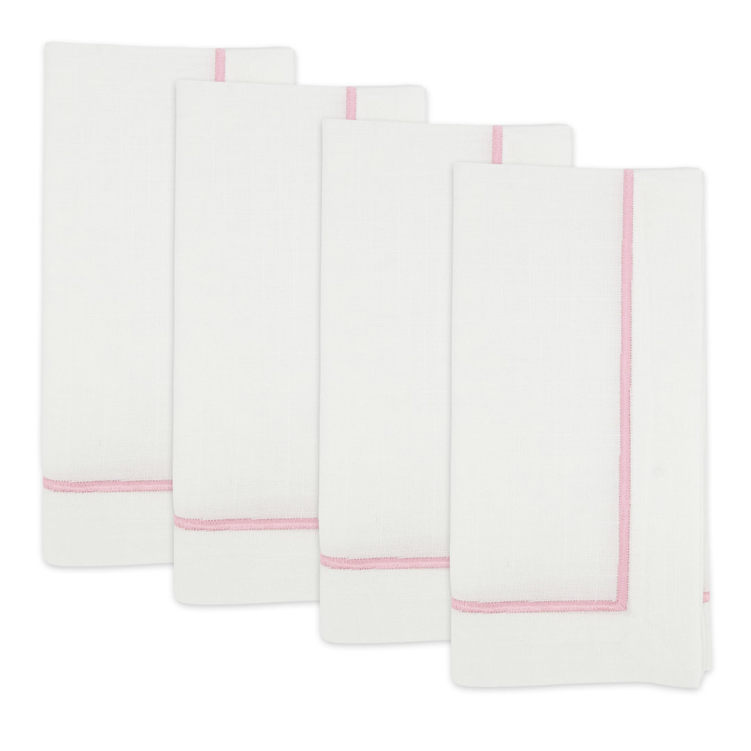 Odelle Polyester No Pattern Square Napkin (Set of 4) Joss & Main Color: Pink