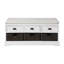 Banc de rangement en bois avec coussin blanc - 3 tiroirs, pour une maison confortable 3 3 paniers offrant une solution pratique et élégante