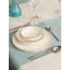 Ensemble de nappe élégante (2 pièces), couleur crème, nappe 61 x 63, tapis de couloir 13,8 x 51,2 | 100% polyester, lavable à la machine, repassage à basse température | Parfait pour la salle à manger et les occasions spéciales, durable et élégant-114282705-114282700-114282709