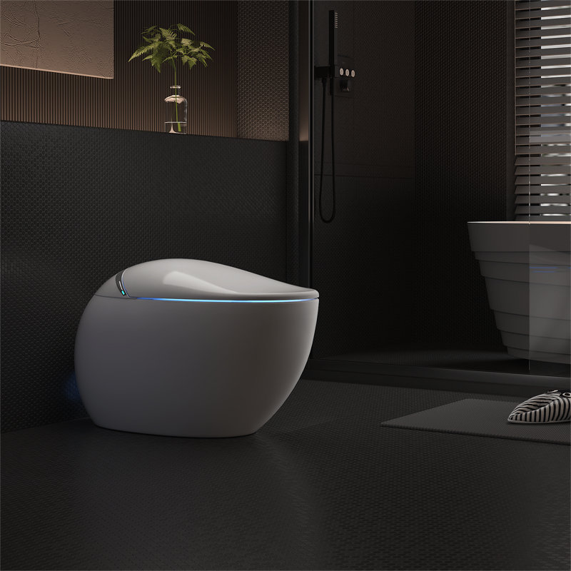 Toilette monobloc allongée au sol à hauteur confort 1,28 GPF Givingtree (siège inclus)