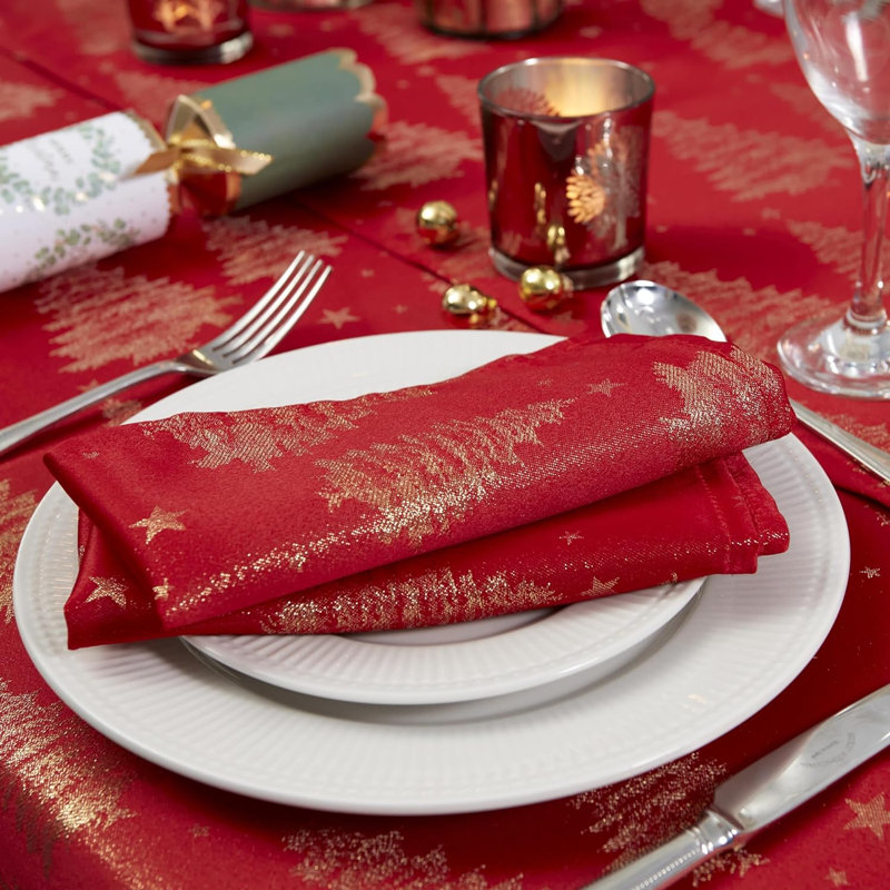 Alphe Polyester Christmas Tree Square Napkin