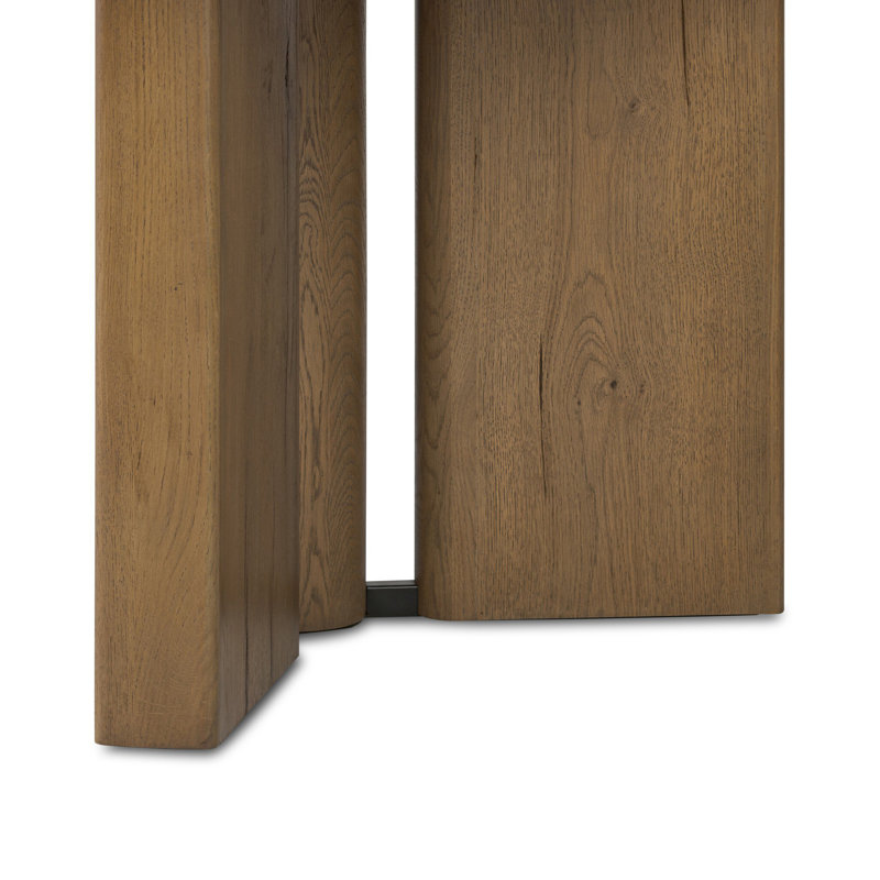 Huxley Dining Table 84"-Smoked Black, 30" H x 42" D x 42" W, Rubber Light Oak