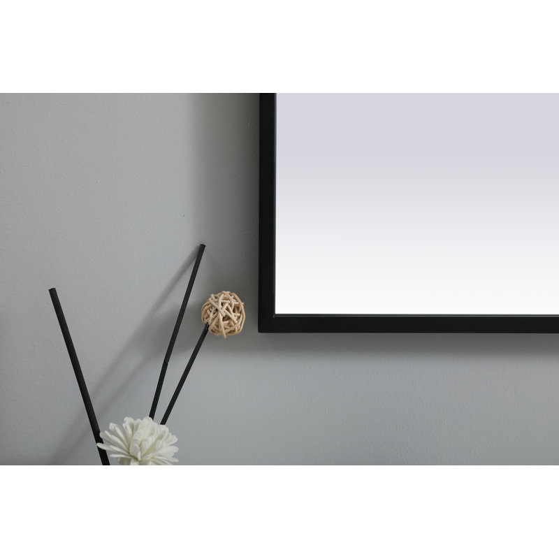 Miroir mural Sabine, Noir, 36 po x 24 po