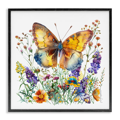 Mixed Butterfly Garden Giclee Art by LSR Design Studio