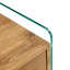 Table de chevet avec tiroirs doubles, surface et verre trempé transparent, convient aux espaces de travail à domicile Bords de verre, espace simple et fonctionnel