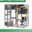 Cage pour chat avec plusieurs plateformes