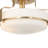 Oumy Chatsworth - Etched Opal Glass and Metal Semi-Flush Mount Ceiling Light