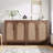 59" Rattan Sideboard Buffet Cabinet