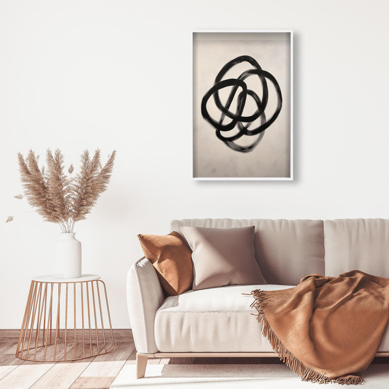 Oliver Gal Urban Mirage IV Abstract - Luxury Shadowbox Framed Wall Art, 31.5" H x 21.5" W, White