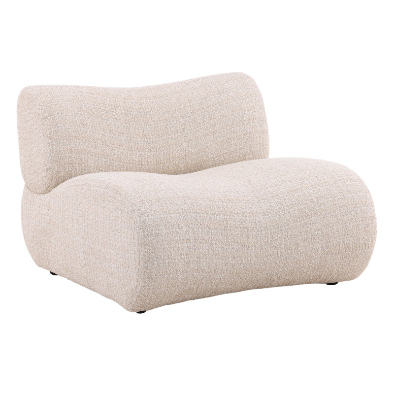 Oasis Polyester Boucle Fabric Occasional Chair, Sand