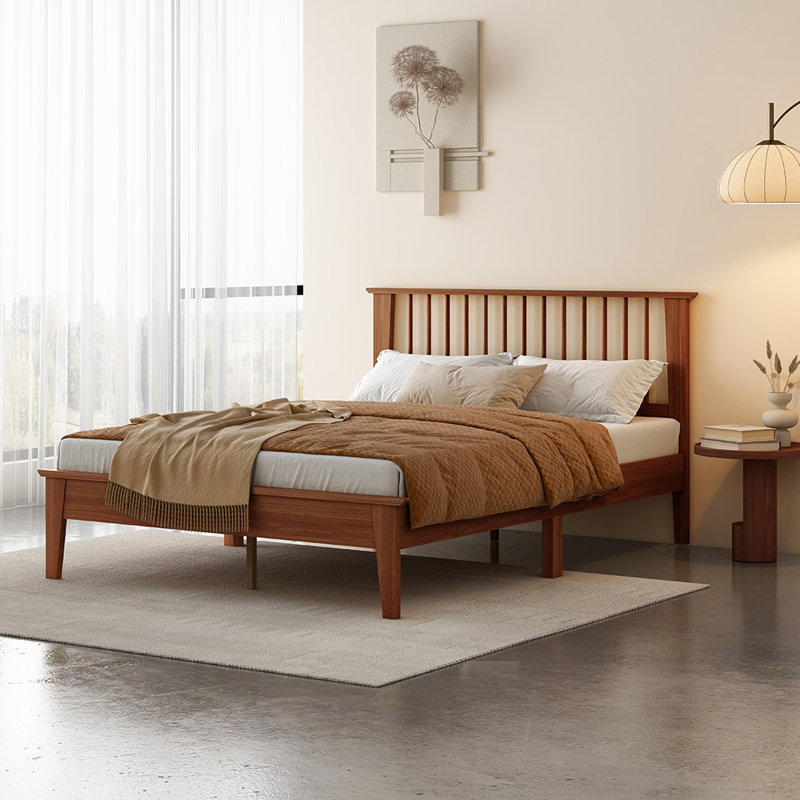 Solid Wood Platform Bed, King