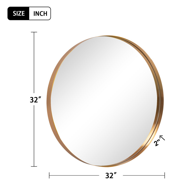 Miroir de salle de bain mural Modern, 32 po x 32 po