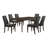 Bouziane Dining Set in Gray and Brown-1593964123