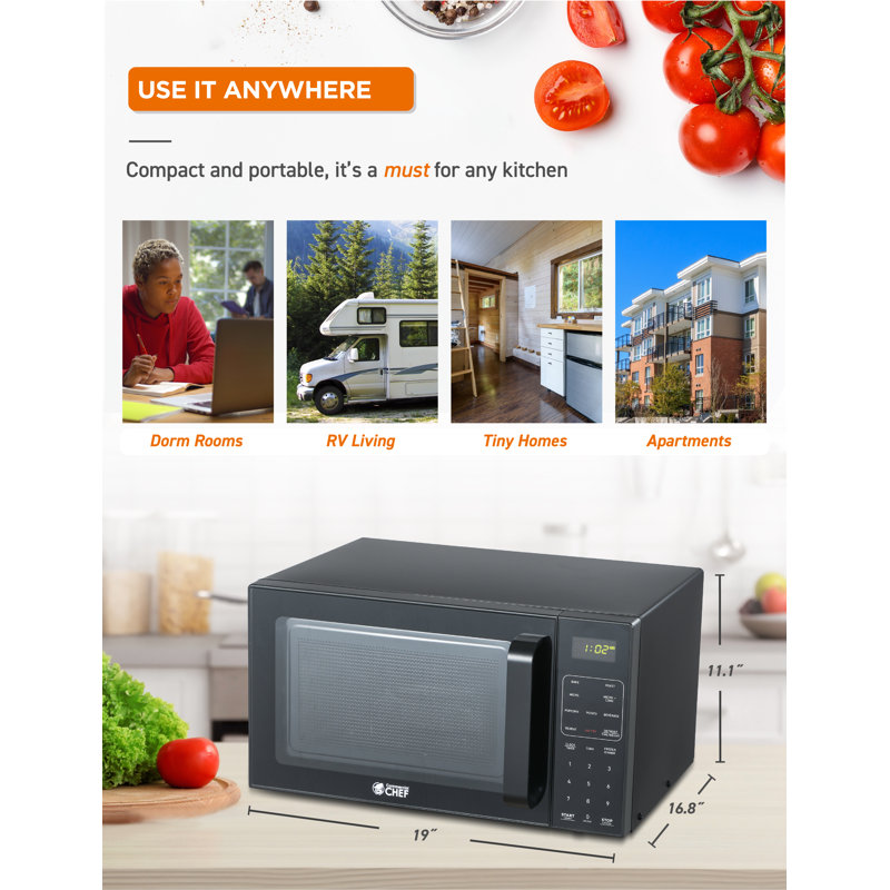 Black 0.9 Cu. Ft. Convection Microwave Air Fryer Combo