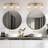 3 - Light Dimmable Vanity Light With Sphere Globe Ribbed Glass-1313488507
