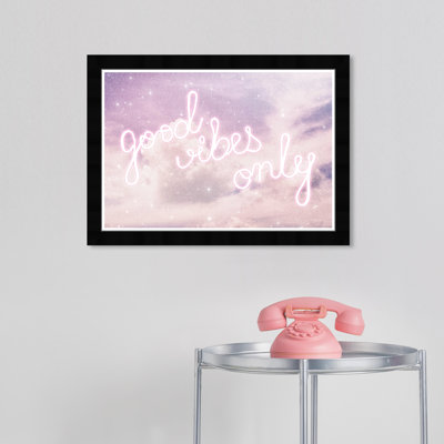 " Good Vibes Only Sparkle " Graphic Art Print