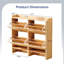 42.9 Inch Slatted Style 4 Flip Door Shoe Cabinet With Tabletop Baffle-1144593186