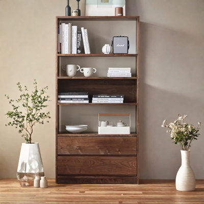 Modern Simple Solid Wood Large Capacity Bookcase