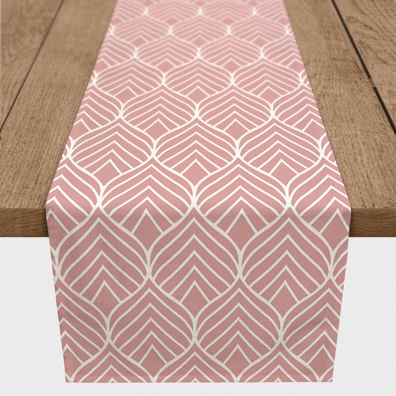 Chemin de table Geo, Rose, L 72 po x P 16 po