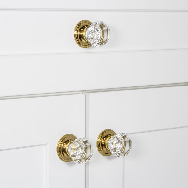 Chambord Geometric Knob, Lifetime Brass