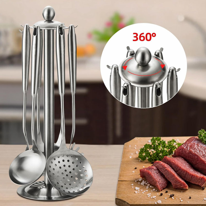 Ensemble d'ustensiles de cuisine en acier inoxydable