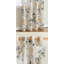 Ensemble de 2 rideaux semi-transparents en lin Floral