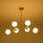 6 - Light Sputnik Modern Glass Globe Kitchen Island Linear Chandelier