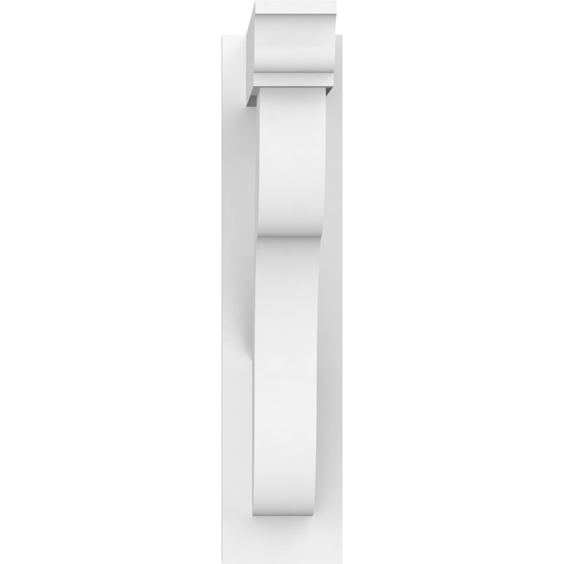 Persienne en PVC de qualité architecturale avec extrémités traditionnelles Carmel, H 22 po x P 16 po, L 5 po