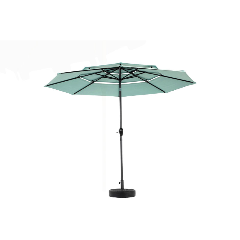 Parasol à 3 niveaux en aluminium, Vert clair