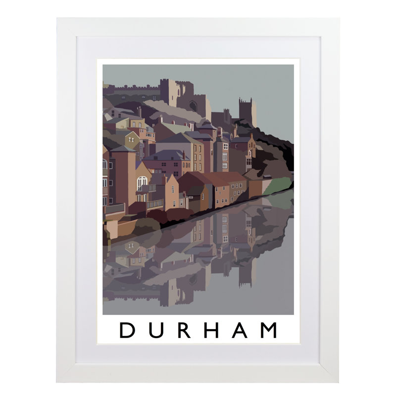 Durham by Richard O'Neil - Print, 43.5 cm H x 33.5 cm W x 2.2 cm D, White Wood Frame