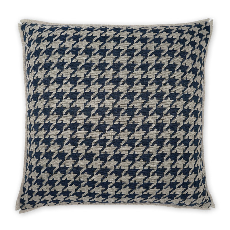 Coussin décoratif Pemberton, Bleu marine, Carré 24 po