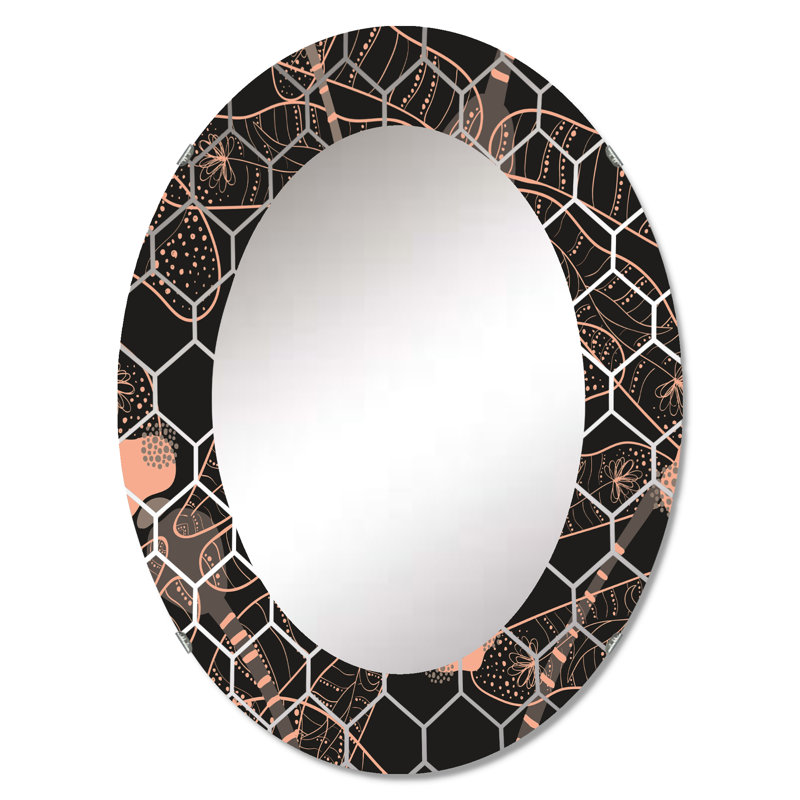 Miroir mural bohème et éclectique Folk Art, 36 po x 24 po