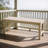 Backless Slatted Bench,Wood Outdoor Bench-346459708