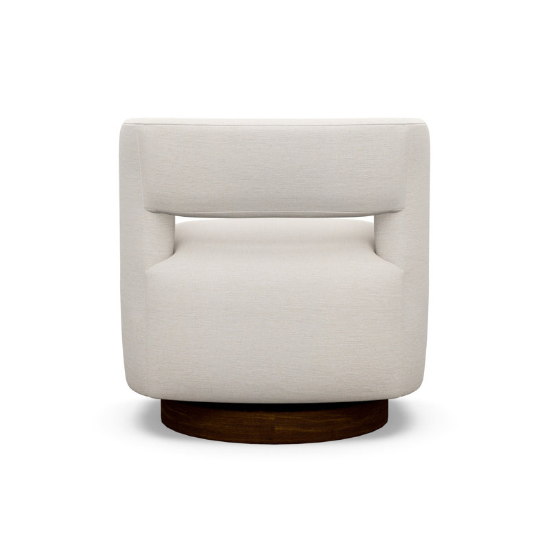 Crystle Swivel Barrel Chair, 8240-70, Walnut