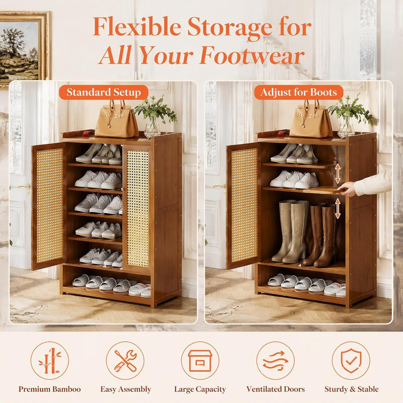 18 Pair Shoe Storage Cabinet