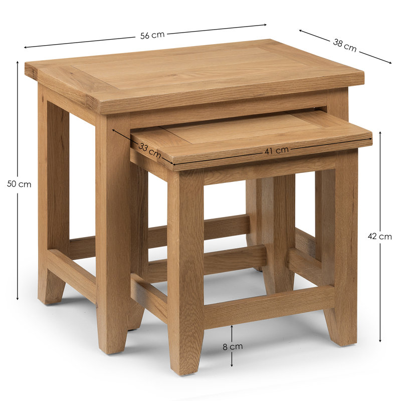 Nutmeg Glass Top Nesting Tables