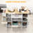 Charming Rustic-Modern Kitchen Island with Exquisite Top and Ample Storage-890944484