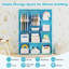 Armoire modulaire pour bébé de 10 cubes avec garde-robe et étagères ouvertes pour les vêtements, bleue-722361359