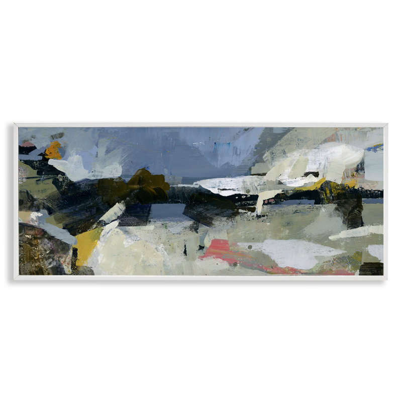 Expressions de peinture chaotique, estampe numérique par Donna Weathers, Estampe numérique encadrée blanc bord de mer