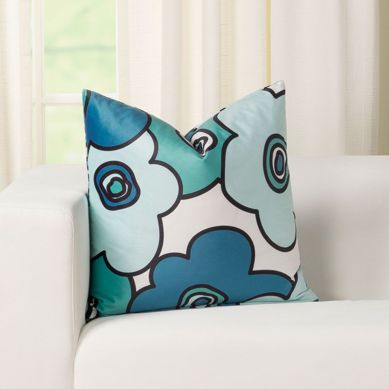 Floral Throw Pillow, 16" x 16"