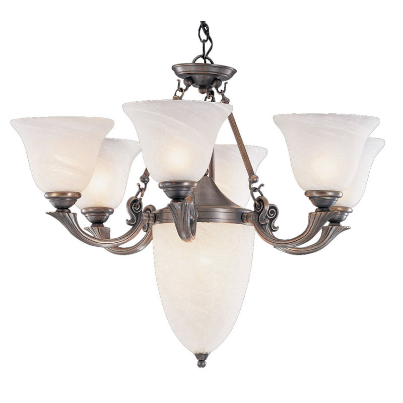 9 - Light Wagon Wheel Chandelier